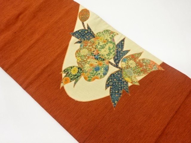 パッチワーク花模様名古屋帯